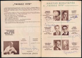 1970 Zenei Híradó Tavasz 1970 száma, benne 31 db aláírással, közte Ferencsik János, Lehel György, Durkó Zsolt, Székely Endre, Szegedi Anikó, Vermes Mária és mások aláírásaival.