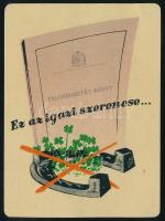 1955 Országos Takarékpénztár fémlemezre nyomott reklám kártyanaptára, 9,5x7 cm