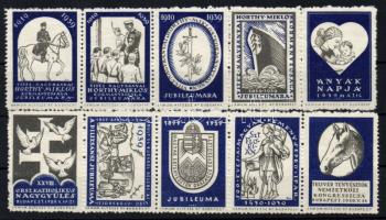 1939 Horthy Miklós 10 db-os levélzáró sor