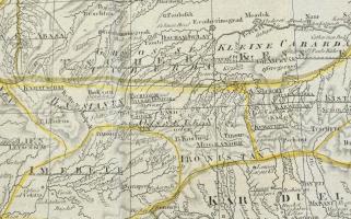 Johann Christoph Matthias Reinecke (1770-1818): A Kaukázus térképe, 1811 (Charte der Laender am Cauc...