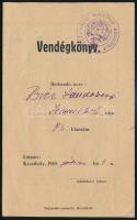1940 Keszthely, Vendégkönyv, 1940. júl. 4., bejegyzéssel.