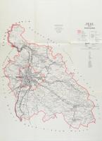 cca 1975 2 db térkép: Gödöllői Állami Erdő- és Vadgazdaság áttekintő térképe, 1 : 50.000, MN. Térkép...