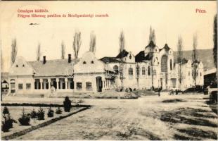 1907 Pécs, Országos Kiállítás, Frigyes főherceg pavilon és Mezőgazdasági csarnok