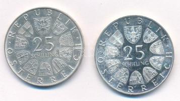 Ausztria 1972. 25Sch Ag "Carl Michael Ziehrer" (2x) T:1,1 (eredetileg PP)
Austria 1972. 2...