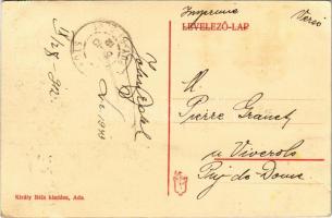 1912 Ada, Tiszai hajóállomás, gőzhajó. Király Béla kiadása / ship station, steamship. TCV card (EK)