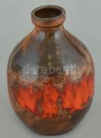 Sarkadi jelzett retró kerámia váza, kopott, m:16,5cm