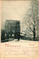 1902 Freistadt, Böhmerthor / gate in winter