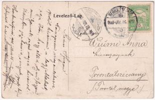 1908 Herkulesfürdő, Baile Herculane; fürdő. Posta-Utalvány montázs postással. Eberle Keresztély kiad...