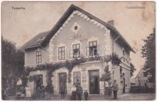 Temerin, vasútállomás. Kernaszt János fényképész kiadása / Bahnhof / railway station (fl)