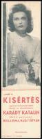 cca 1942 Kísértés c. film reklám nyomtatványa, rajta (főszerepben) Karády Katalinnal, 16x7 cm