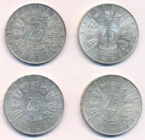 Ausztria 1955. 25Sch Ag "Állami Színház" + 1957. 25Sch Ag "800 éves a Mariazelli kegy...