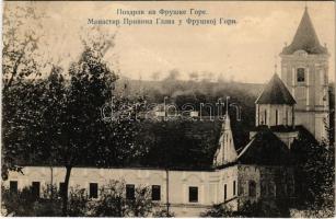 1912 Tarcal-hegység, Fruska Gora (Szerémség, Srem); Manastir Privina Glava / Privina Glava szerb ortodox rendház, kolostor. Atelier Wannek (Vinkovci) / Serbian Orthodox monastery (EK)