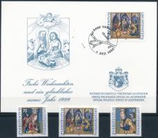 1998 Karácsony sor + levél, Christmas set + cover Mi 1183-1185