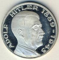 DN "Adolf Hitler" modern ezüstözött fém érem, fantáziakiadás T:PP