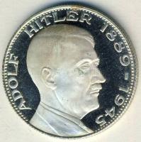 DN "Adolf Hitler" modern ezüstözött fém érem, fantáziakiadás T:PP