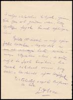 1947 Kolozsvár, Emil Isac (1886-1954) román költő saját kezű, aláírt, magyar nyelvű levele / Cluj, a...