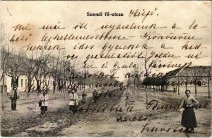 1905 Szond, Sonta; Fő utca. Freudinger Mór kiadása / main street (EK)