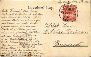 1906 Pancsova, Pancevo; Ferenc József tér, piac. Horovitz Adolf és Fia kiadása / square, market (EK)