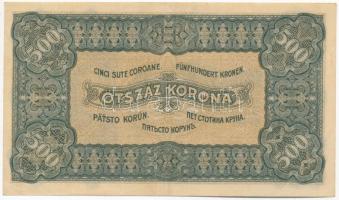 1923. 500K nyomdahely jelölés nélkül T:III szép papír
Hungary 1923. 500 Korona without printer'...