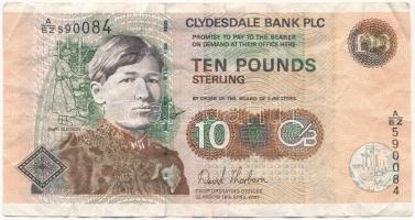 Skócia / Clydesdale Bank 2007. 10Ł T:III szakadás Scotland / Clydesdale Bank 2007. 10 Pounds C:F tear