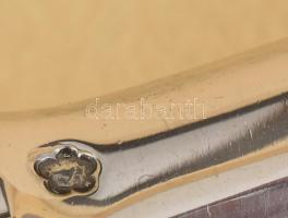 12 személyes ezüst (Ag) evőeszköz készlet, nettó: 4504 g., összesen 99 darab evőeszköz, vágott angol...