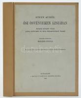 Stein Aurél: Ősi ösvényeken Ázsiában. Három kutató utam Ázsia szívében és Kína északnyugati tájain. Ford.: Halász Gyula. Bp., 1934, Magyar Tudományos Akadémia (Franklin-ny.), XV+247 p.+ 52 t. (fekete-fehér fotók, összesen 148 képpel) + 1 térkép (színes, kihajtható). Első magyar kiadás. Átkötött egészvászon-kötés, helyenként kissé foltos lapokkal.