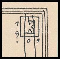 Kozma Lajos (1884-1948): Szétesve, papír, jelzett a nyomaton, paszpartuban, 19,5×16,5 cm