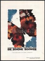 Augusto Giacometti (1877-1947): Die schöne Schweiz. Leuchtender Sommer-Beschwingte Fahrt. Plakát. Ofszet, papír. Melléklet Rosner Károly "Svájc Idegenforgalmi propagandaeszközei" c. cikkéhez. 29,5x21,5 cm