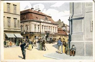 Budapest V. Grassalkovich-palota a volt Hatvani utcában. Lebont. 1887. Műemlékek Országos Bizottsága III. sorozat s: Dörre T. (EM)