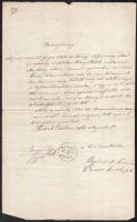 1865 Soók község elöljárósága által kiállított erkölcsi bizonyítvány, Majthény Manó (Emánuel) izraelita vallású személy részére, aláírásokkal, pecséttel
