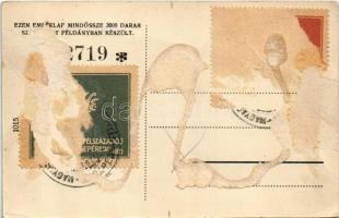 Budapest VI. Andrássy út 25. A magyar levélbélyeg 50 éves jubileumára kiadott emléklap, Levélbélyegg...