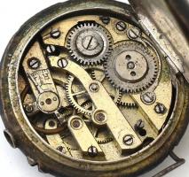 Ezüst (Ag) tokos női zsebórából készült karóra, ropssz állapotban, nem működik d: 30mm