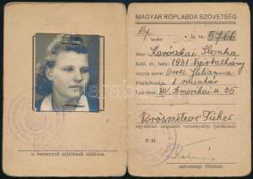 cca 1950-1960 Magyar Röplabdaszövetség fényképes igazolványa