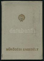 1969 Bp., Társastáncoktatói működési igazolvány
