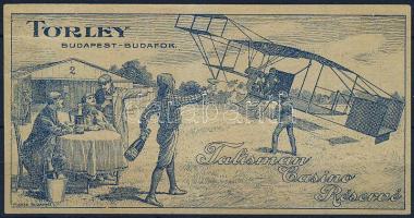 cca 1900 Törley litho számolócédula / Litho counting slip