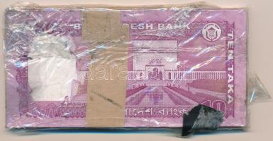 Banglades 2013. 10T (50x) kötegelővel, sorszámkövető T:I,I- Bangladesh 2013. 10 Taka (50x) with wrap...