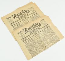 1921 Zemplén politikai hírlap 2 db újság