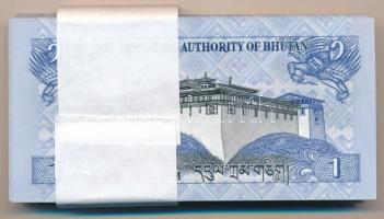 Bhután 2013. 1Ng (75x) sorszámkövetők, kötegelővel T:I,I- Bhutan 2013. 1 Ngultrum (75x) consecutive ...