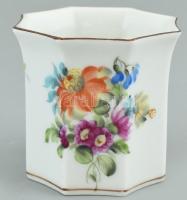 Herendi virág mintás asztali szett 3 darabos. Kézzel festett, jelzett, minimális kopással. 1946-ban ...