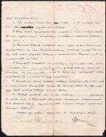 1928 Lenti, Zala vármegye, munkaszerződés több személy ügyében, Lenti körjegyzőség bélyegzőjével, ha...