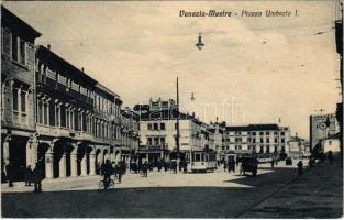 Venezia-Mestre, Venice; Piazza Umberto I. / square, tram
