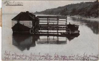 1927 Dunai vízi hajómalom. Fotogr. Kap. Eilingsfeld / Donaumühle / Danube floating boat mill (ship mill)