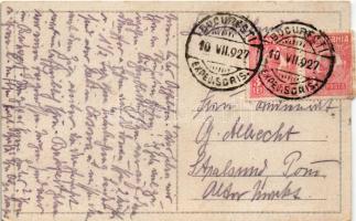 1927 Dunai vízi hajómalom. Fotogr. Kap. Eilingsfeld / Donaumühle / Danube floating boat mill (ship m...