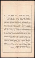 1931 Esketési irat jiddis nyelven nyomtatva