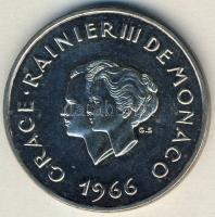 Monaco 1966. 10Fr Ag "Grace & Rainer" T:BU Csak 24.000db!