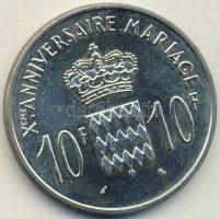 Monaco 1966. 10Fr Ag "Grace & Rainer" T:BU Csak 24.000db!