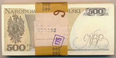 Lengyelország 1982. 500Zl (100x) eredeti kötegelővel, közte sorszámkövetők T:I-II
Poland 1982. 500 ...