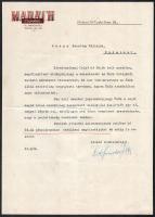 1947 Madách Színház levelei a homlokzati neonreklámjuk felszerelése tárgyában, 4 db