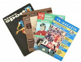 1966-1978 4 db Labdarúgó VB témájú újság: Képes Sport VB-kiadás 2 száma + Labdarúgás VB-magazin 2 száma, változó állapotban