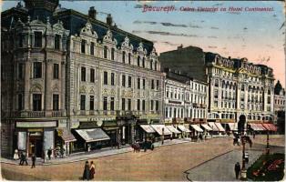 1928 Bucharest, Bukarest, Bucuresti, Bucuresci; Calea Victoriei cu Hotel Continental (EK)